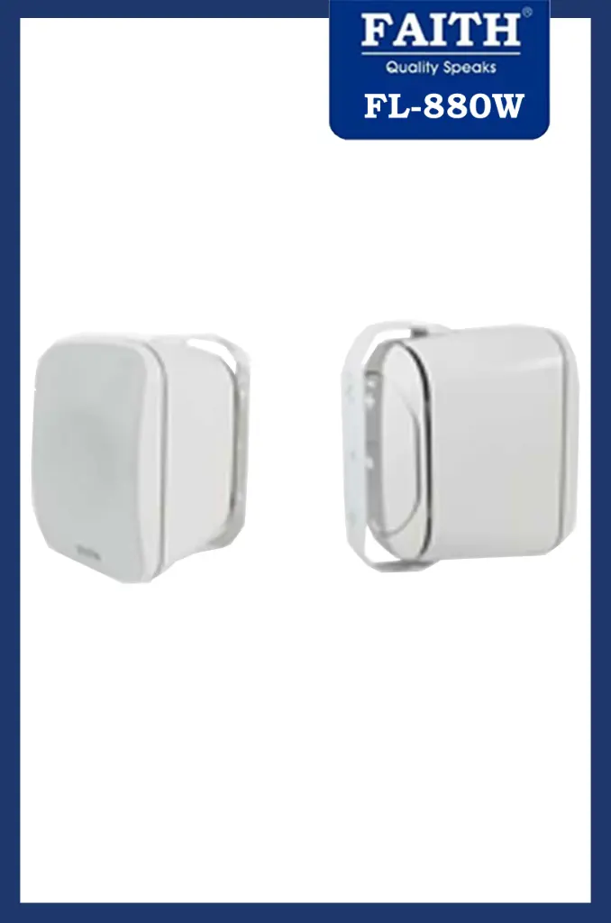 FAITH FL-880W/ WIP-880W Outdoor/Indoor  Wall Mount Speakers IP66 With Subwoofer Back Side