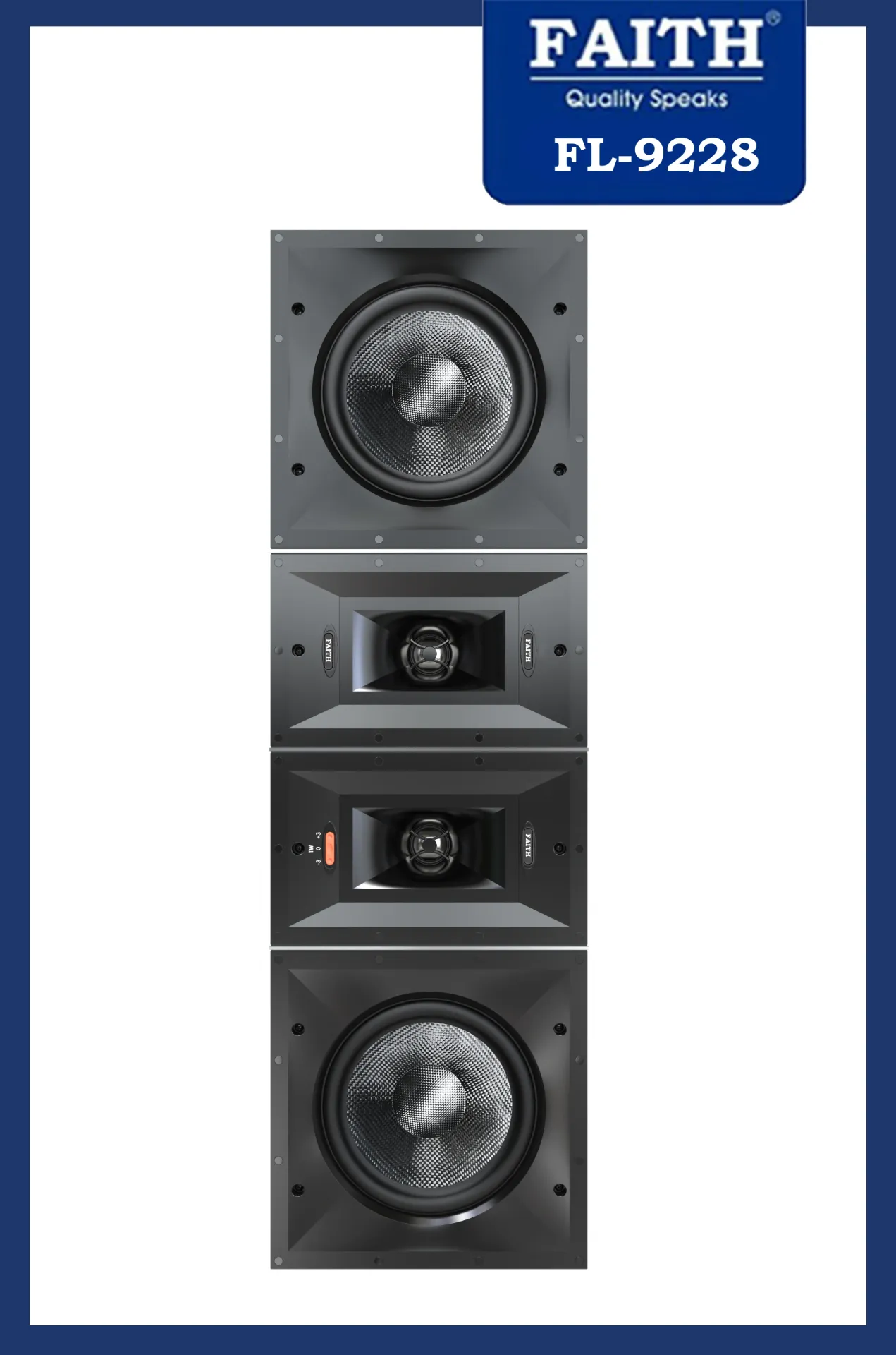 FL-9228 Carbon Fiber IN- WALL Speakers 