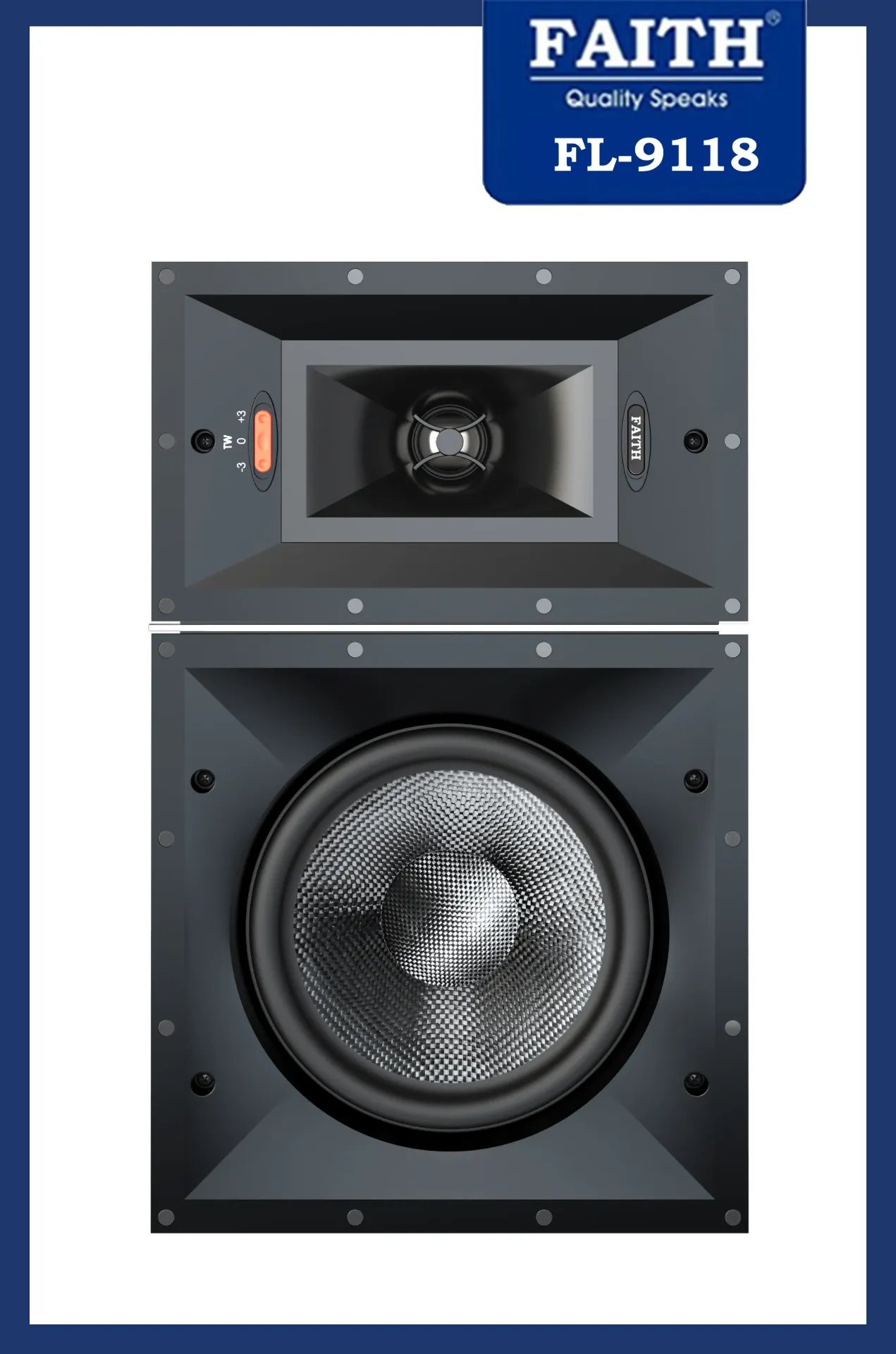 FL-9118  Carbon Fiber Inwall Speaker