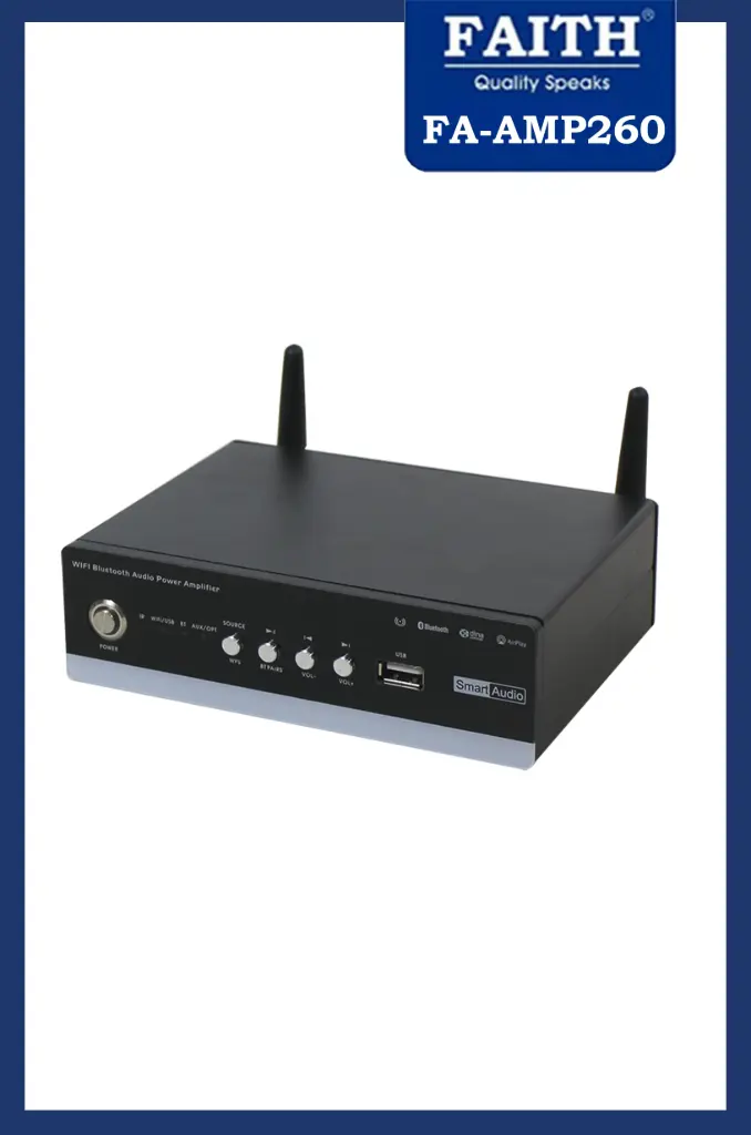 FAITH FA-AMP260/2-CH WiFi & Bluetooth Audio Amplifier