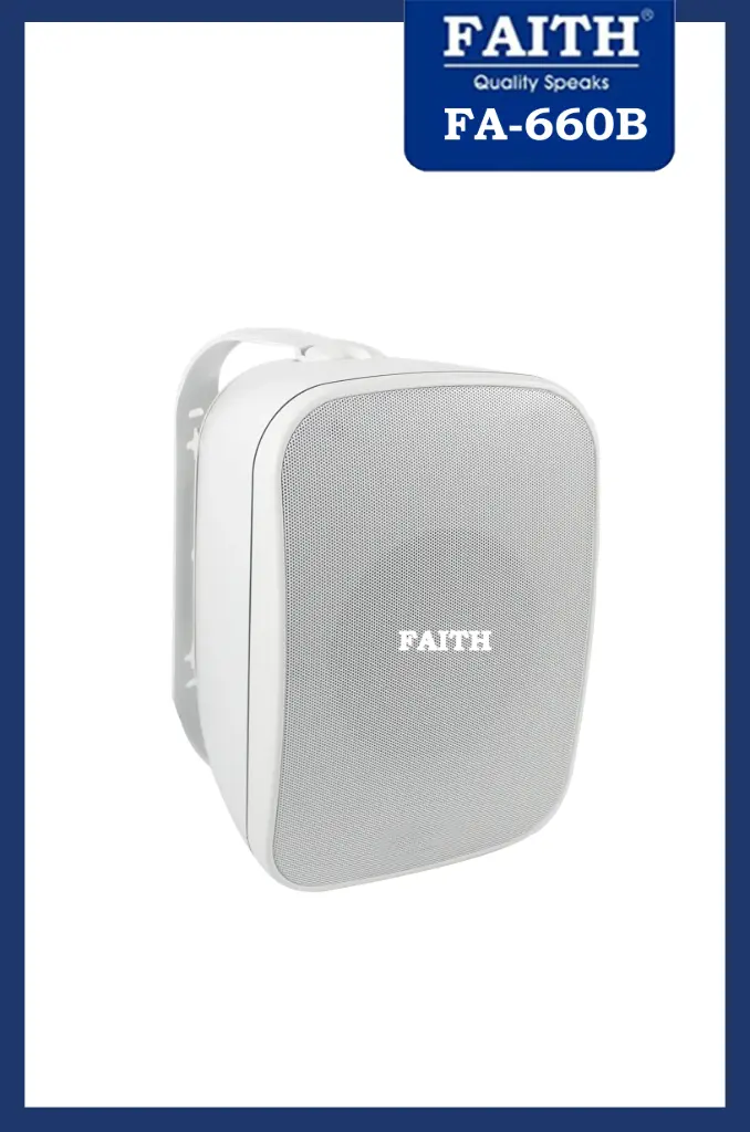 FAITH FA-660W / WIP-660W , IP66 Waterproof Wall Mount Speaker for Outdoor With Passive subwoofer Backside